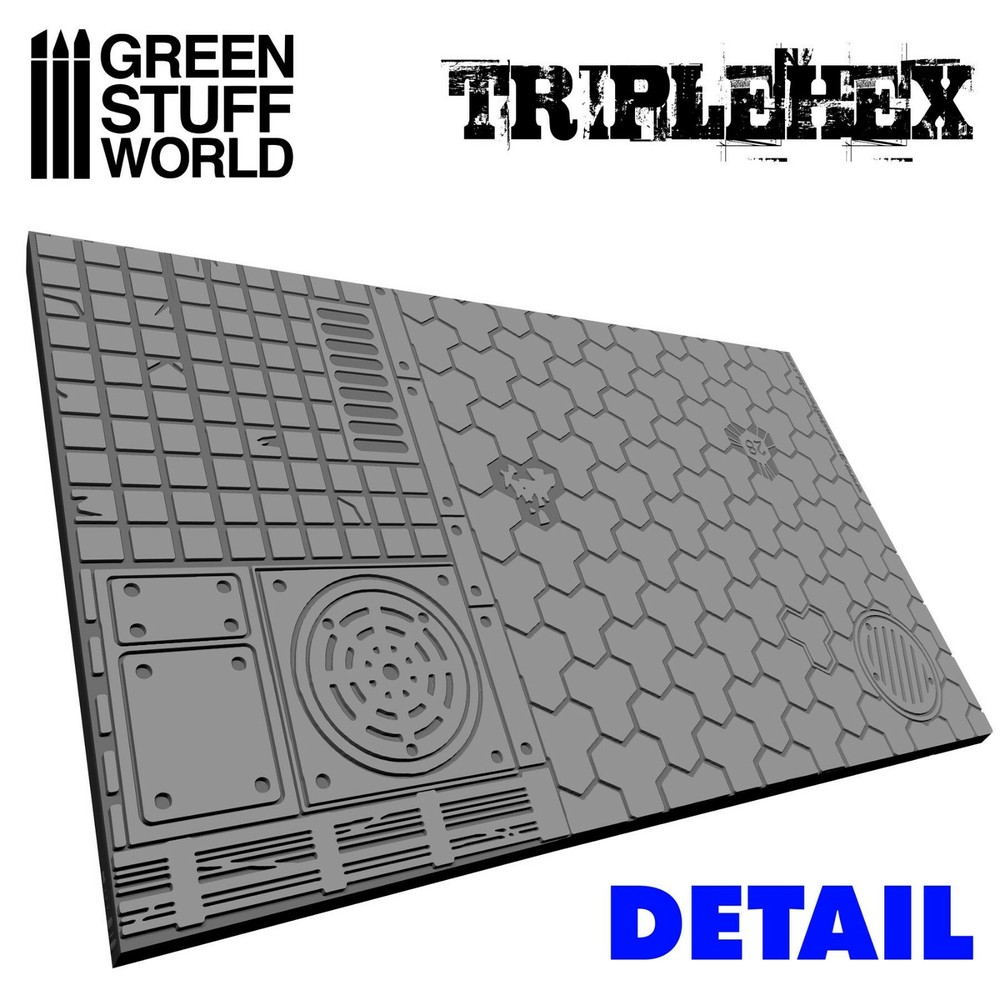 Rolling Pin - TRIPLEHEX Texture - Create your own bases - Infinity, Warhammer