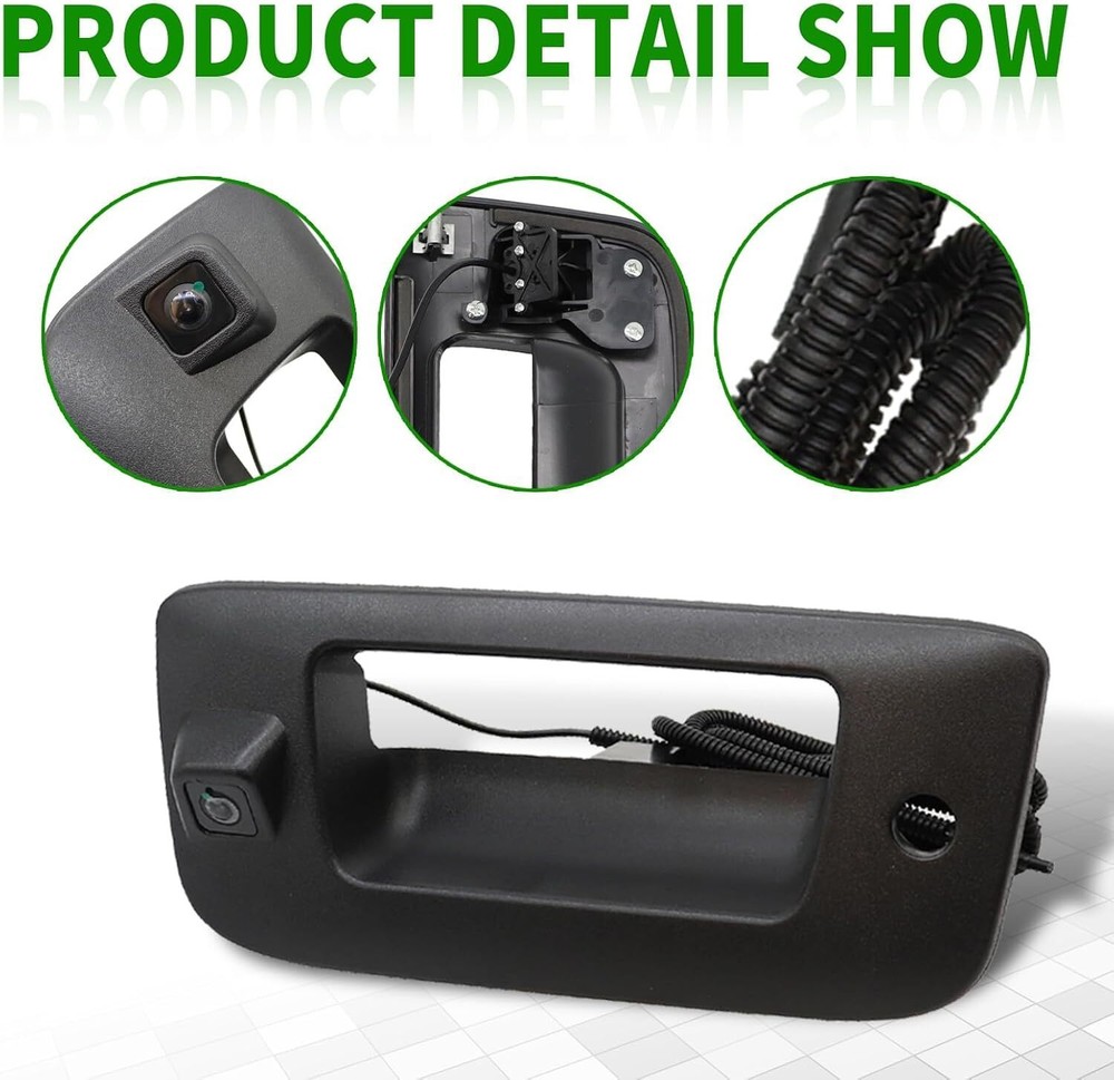 Rear View Backup Tailgate Handle Camera Compatible with 2007-2013 Silverado/S...