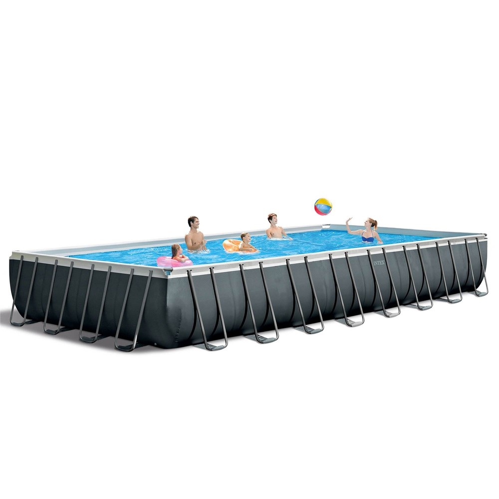 Intex 24ft x 12ft x 52in Ultra XTR Rectangular Pool, Floats (2 Pack), & Cooler