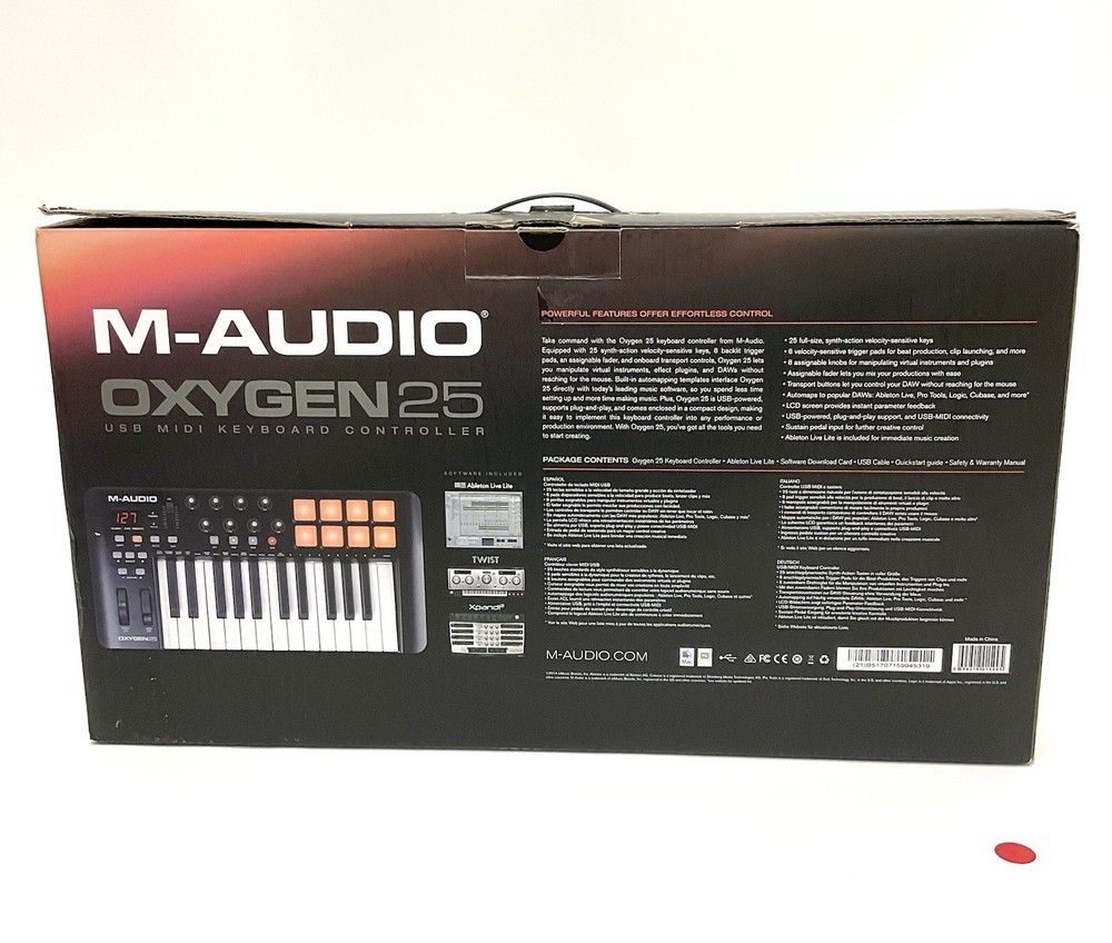 M Audio Oxygen 25 USB MIDI Keyboard Controller