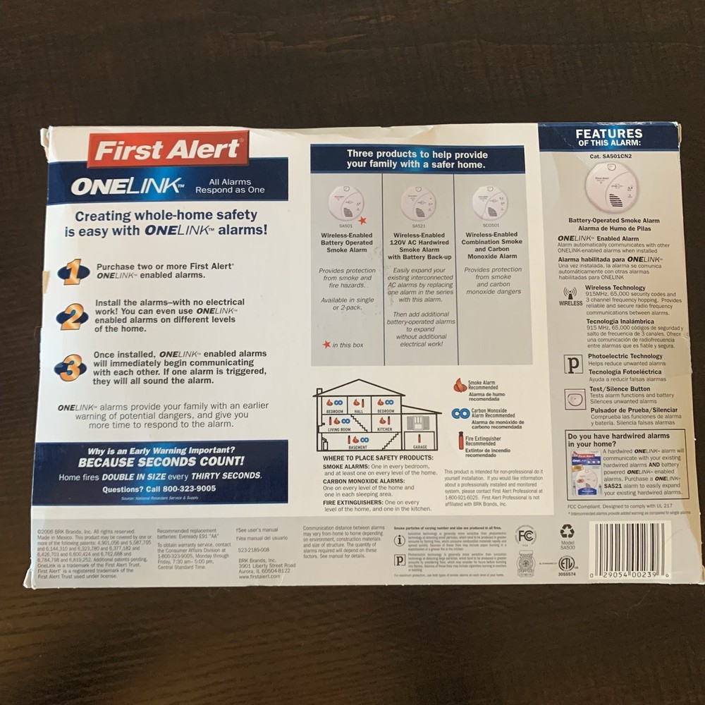 First Alert White Battery-Powered Smoke and Carbon Monoxide Detector 2-pack