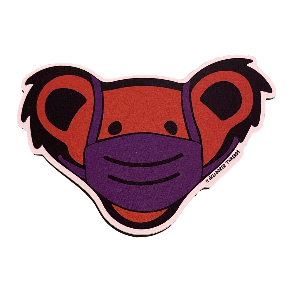 Grateful Dead Dancing Bear Sticker Pack with Masks 3”