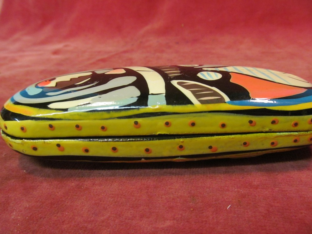 HAND PAINTED ABSTRACT WOMAN EYEGLASSES CASE