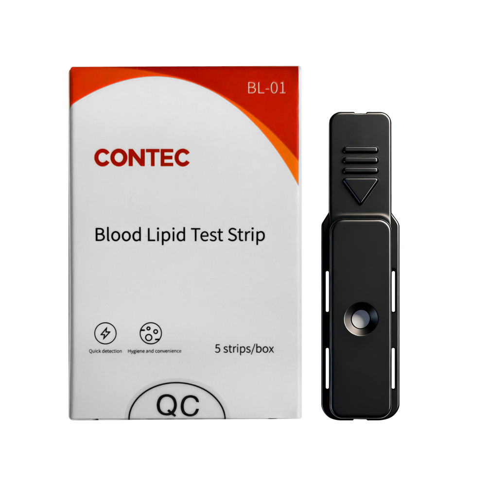2026 CONTEC Upgraded 5-in-1 Lipid Analyzer Test Strips (10 strips)