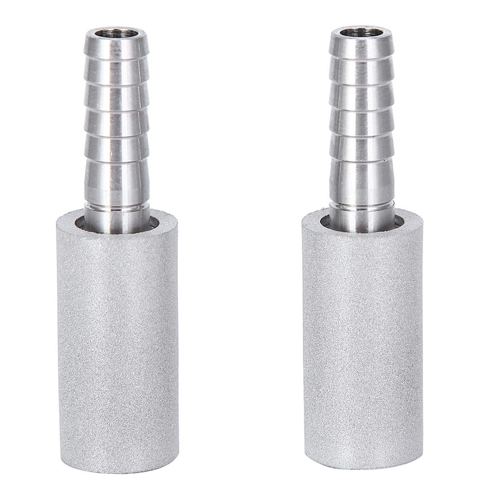 2Pcs 0.5μm Diffusion Stone Stainless Steel Aeration Stone With 1/4 Outer