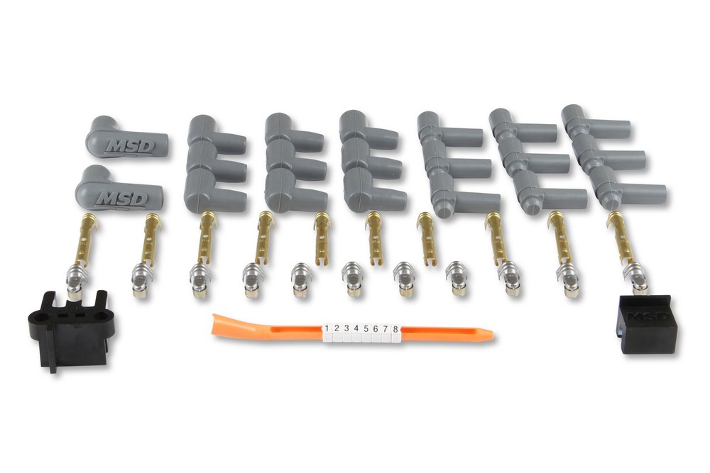 MSD 31199 Super Conductor Spark Plug Wire Set, 8 Cyl Multi-Angle Plug,