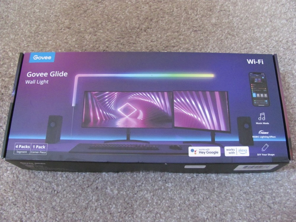 Govee Glide Wall Light (4 Packs Segment+1 Pack Corner Piece) – Multi (B6062A01)