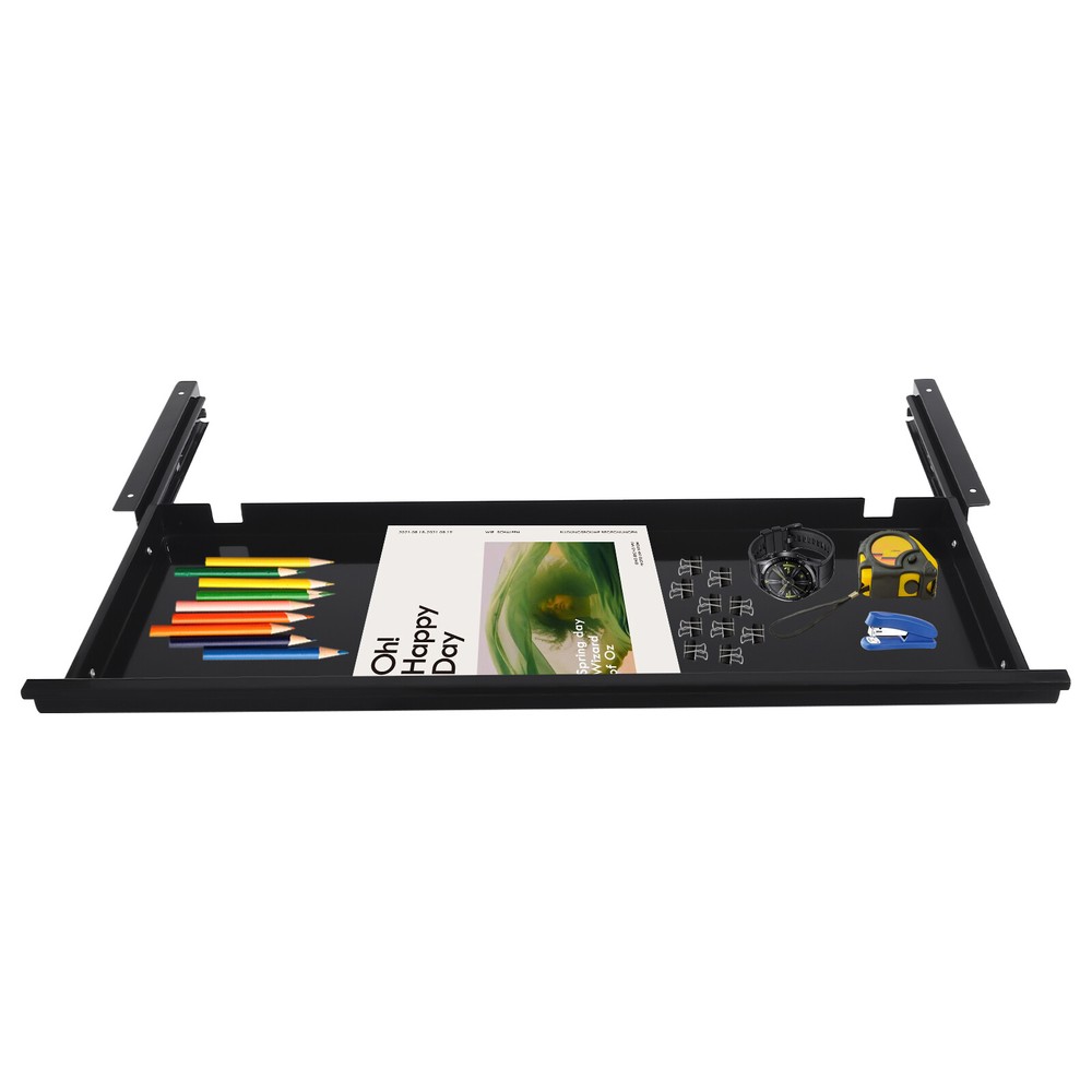 Sliding Pull-Out Drawer Under Desk Organizer for Space Saving Solutions