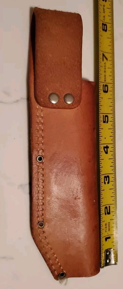 Vintage Leather Tool Pouch Sheath Open Bottom Utility Holder
