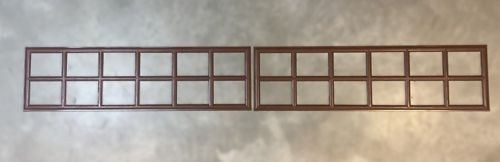 2 Amarr Stockton Replacement Inserts for Long Panel Amarr Garage Doors Walnut