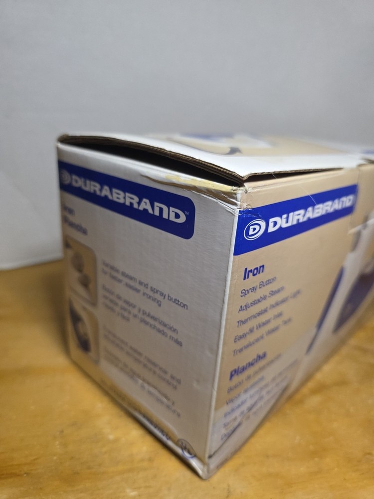Durabrand Iron Steam and Spray Button TSK-7538S - White/ Blue In Box