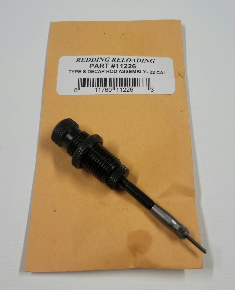 11226 REDDING TYPE-S DECAPPING ROD ASSEMBLY  22 CALIBER - NEW - FREE SHIPPING!!
