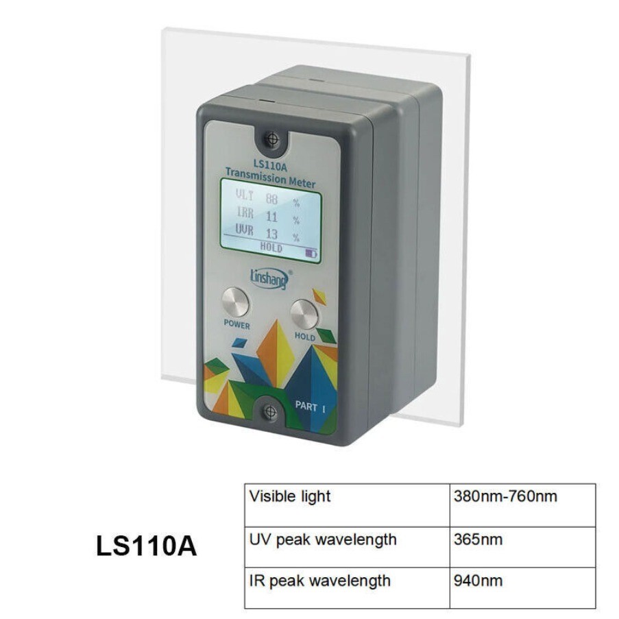 LS110A/LS110H Split Light Transmittance Tester VL/IR/UV Front Windshield Glass