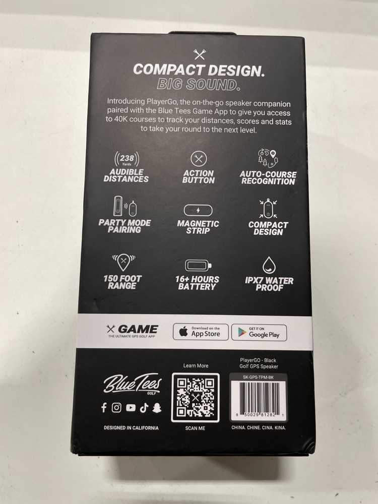 Blue Tees 2024 GPS Golf Player Go Speaker