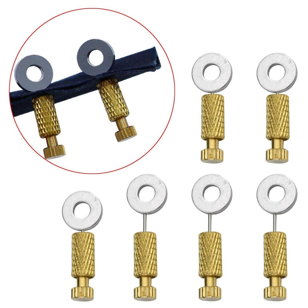 6x Leather Positioning Pins Leather Stitching Tools Practical Brass Fixed Seam