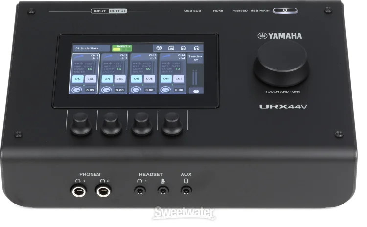 Yamaha URX44V USB-C Audio and Video Interface - Black