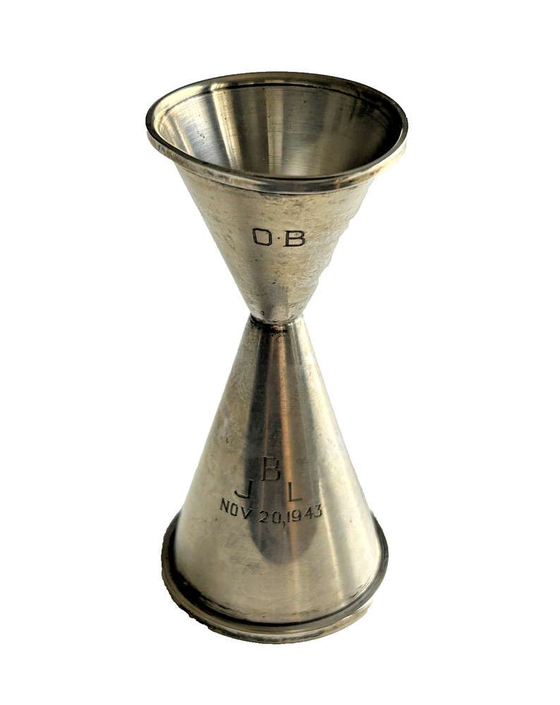 1943 Sterling Silver Double Jigger Drinks Measure