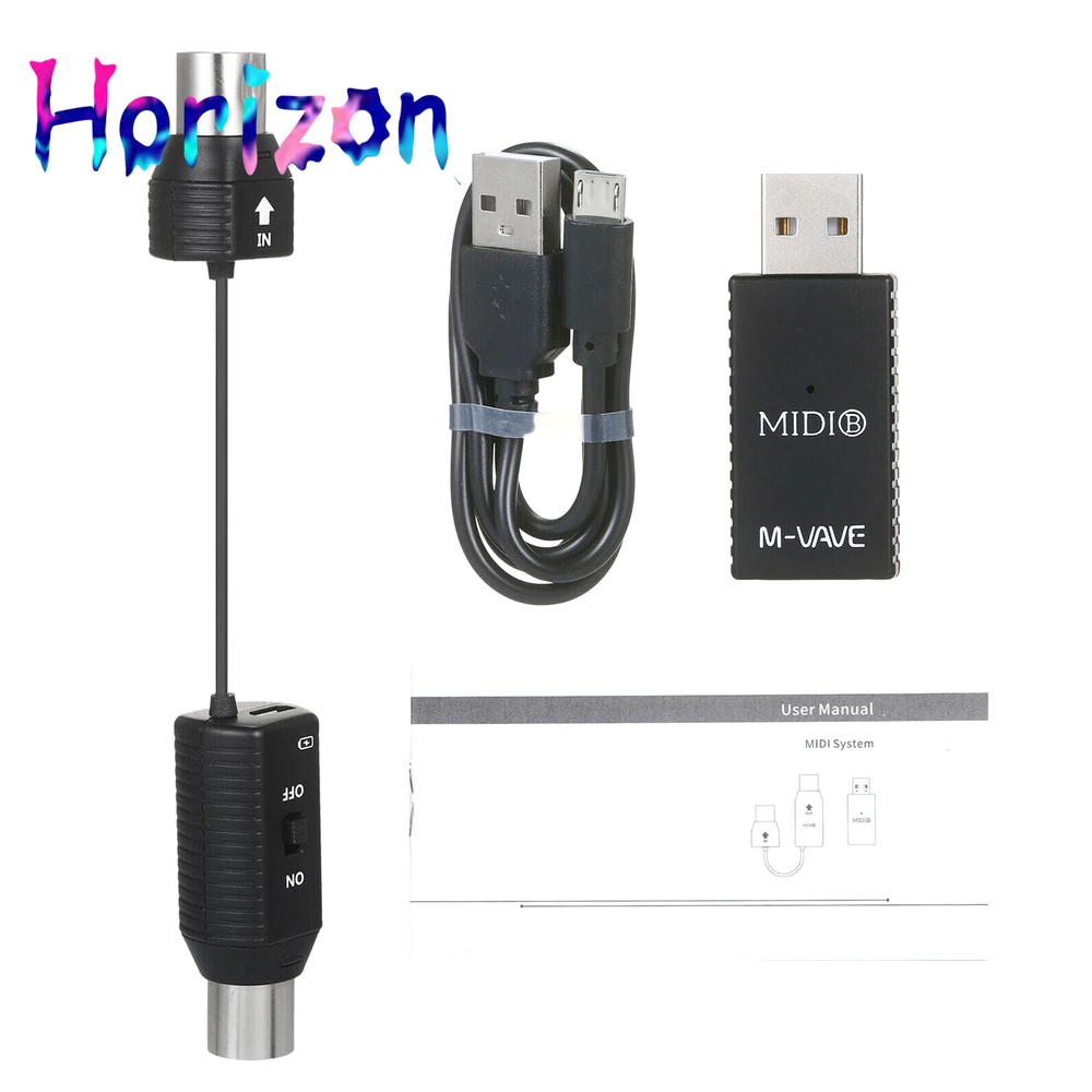 M-VAVE Mini Wireless Transmission System MIDI Bluetooth Adapter USB Plug Play