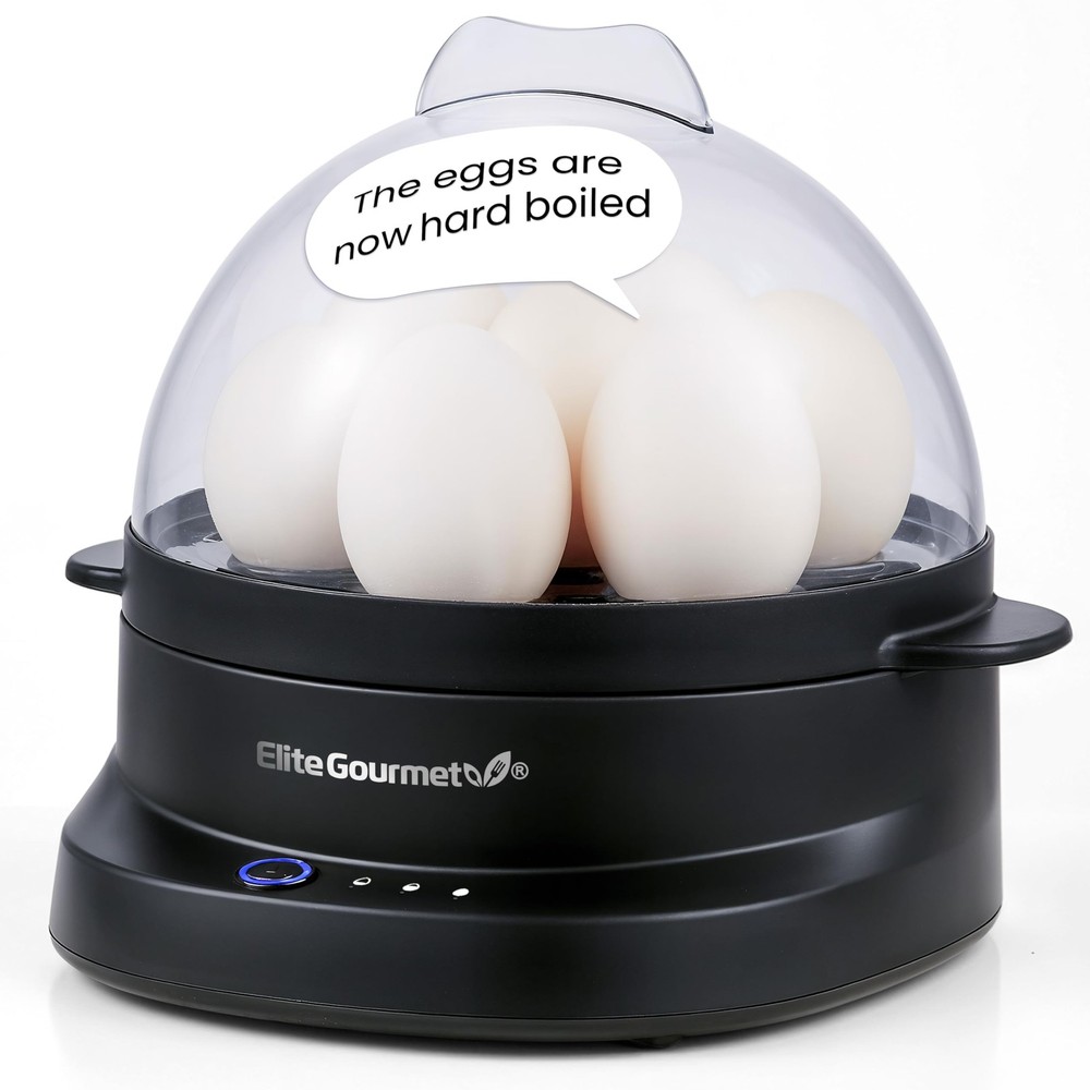 EGC587 EGGSYNC™ Voice Alerts Easy Egg Cooker, 7-Egg Capacity, Soft, Medium, H...