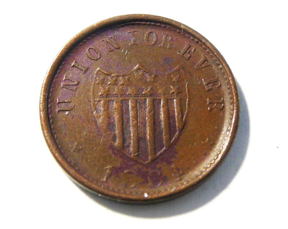 CWT 1864 Civil War Token: Union For Ever