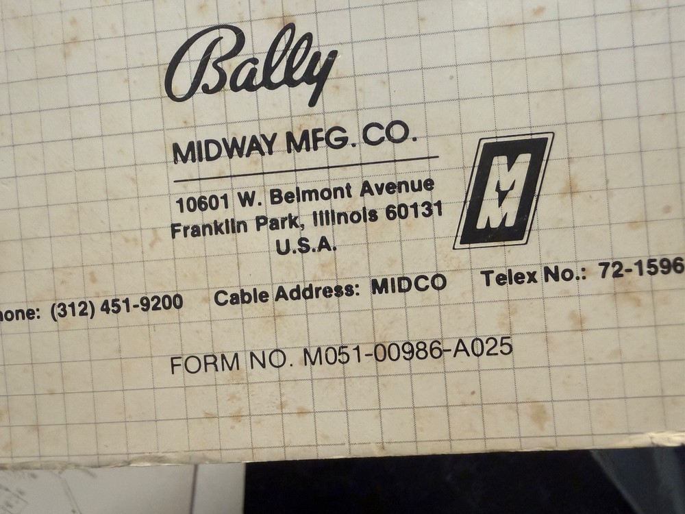 MCR System Guides Standardize General Instructions Bally Midway Instructions