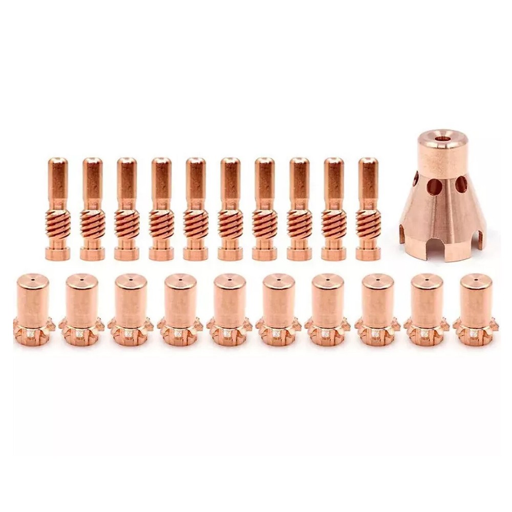 21pcs Plasma Electrode TipDrag Shield Cap for Lincoln ProCut-55/80 Cutter Torch