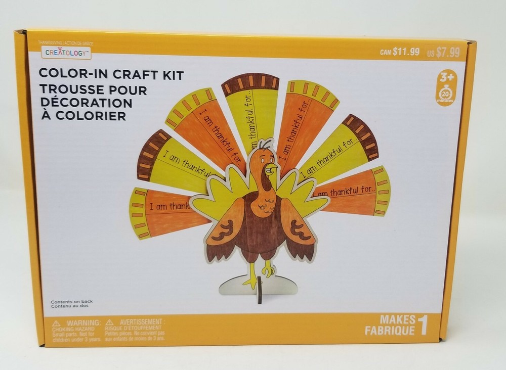 Creatology Turkey Craft Kit Ages 3+ NIB