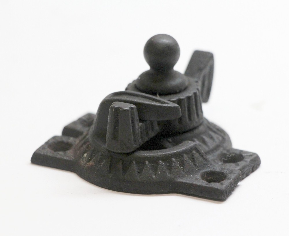 Antique Aesthetic Black Cast Iron Window Lock