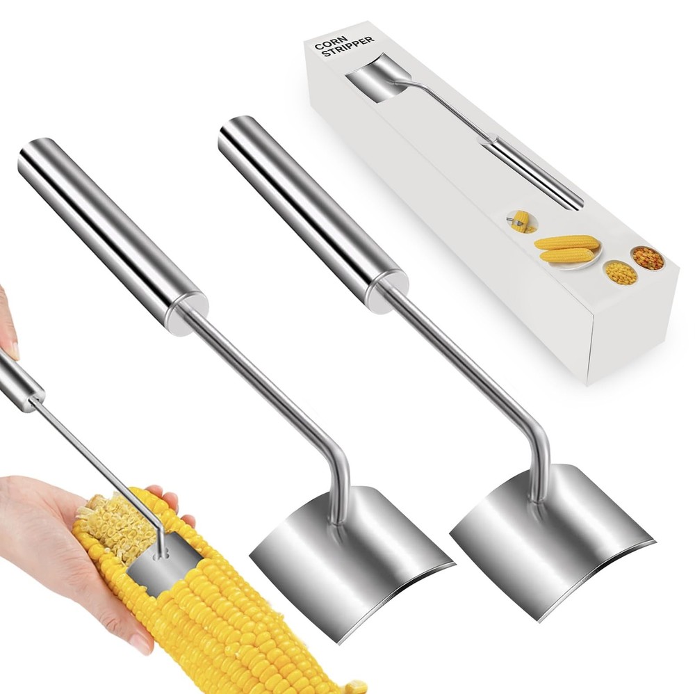 Stainless Steel Corn Peeler & Stripper - Long Handle, 2 Pcs - 2 Pcs, 2