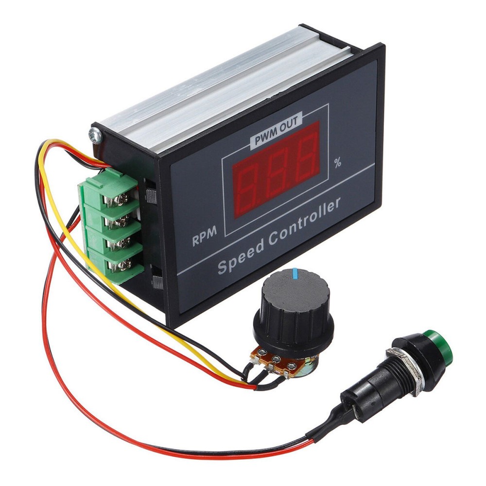 DC Motor PWM Speed Controller 0-100% Adjustable 30A 6-60V w/ Start Stop