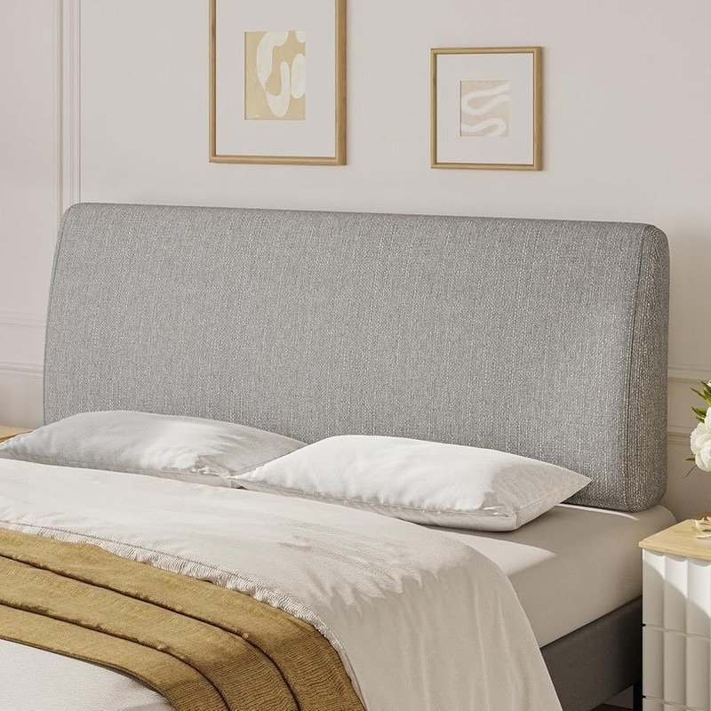 Height Adjustable Upholstered Headboard Comfortable Foam Easy Clean Installation