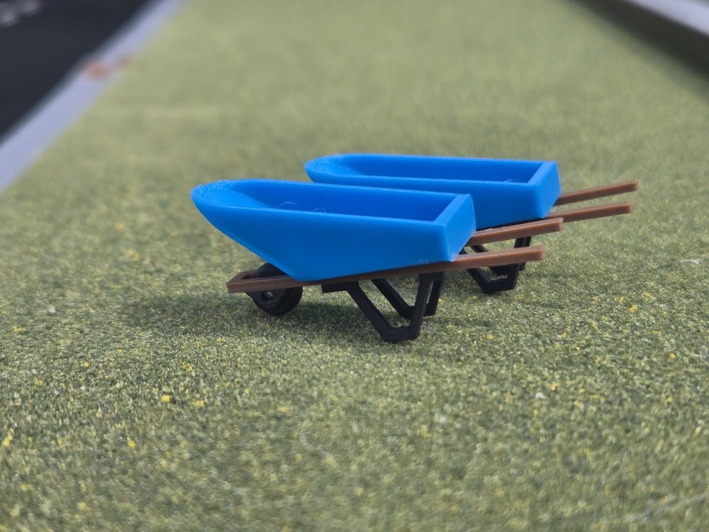1/50 Scale Wheel Barrow in Blue *2 Pack*