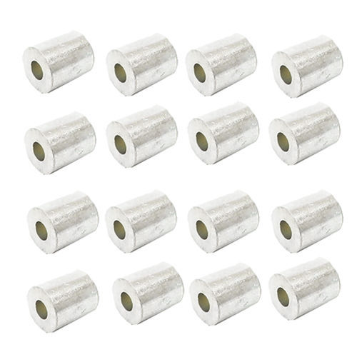 Aluminum Stops for Wire Rope 1/4" (25 ~ 100 PCS)