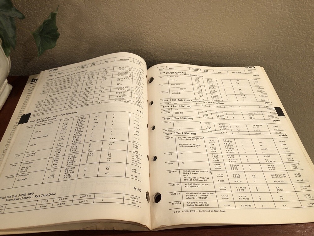 1983 EXCEL Driveline Components Quick Reference Guide ~ Cars Trucks Etc~ VINTAGE