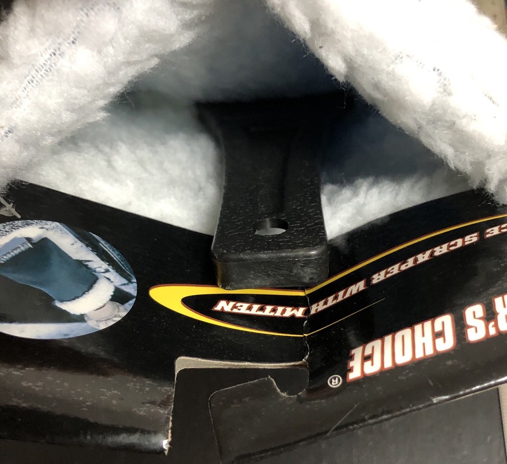Winter’s Choice 9” Ice Scraper with Mitten And Warm Plush Lining