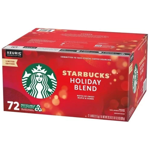 Starbucks Holiday Blend K-cups 72 count