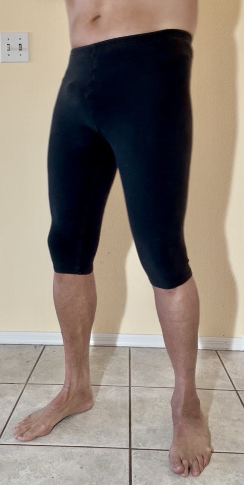 Cotton Spandex Tights 3/4 Legs Medium - Soft, Thin & Stretchy!
