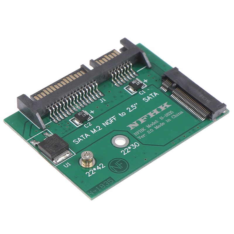 M.2 NGFF SSD Solid State Hard Disk to Half High 2.5 inch SATA3 adapter F BRU.sh