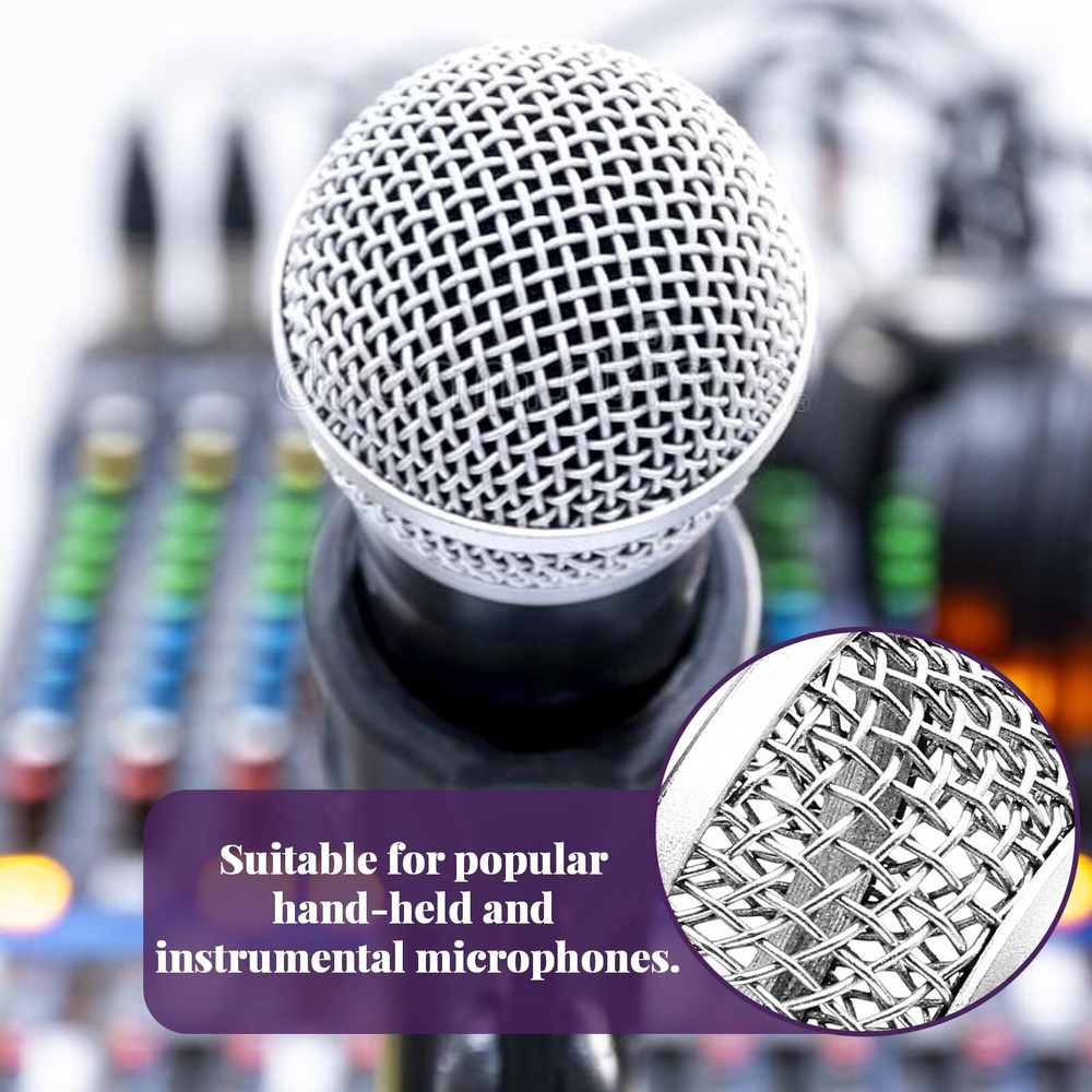 4 Pack Microphone Head Replacement Standard Size with Foam