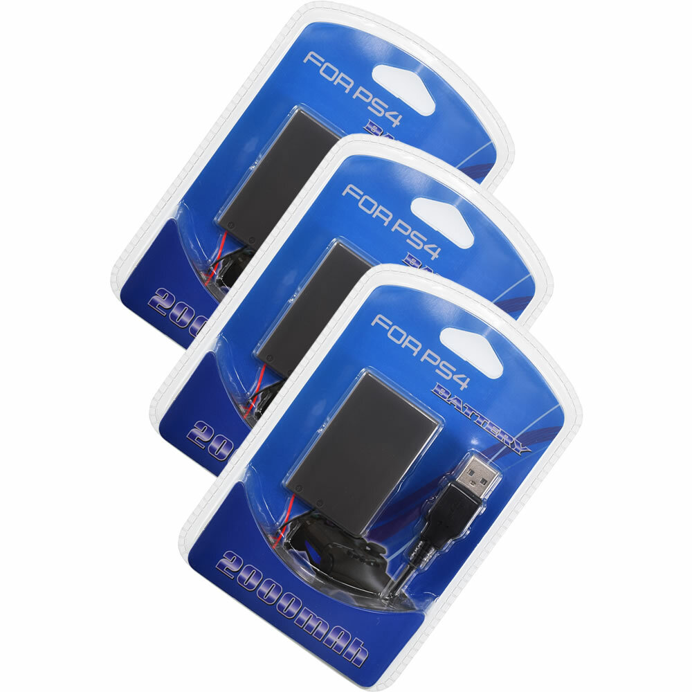 New Rechargeable Battery For PS4 Controller 2000mAh Replacement & Charging Cable