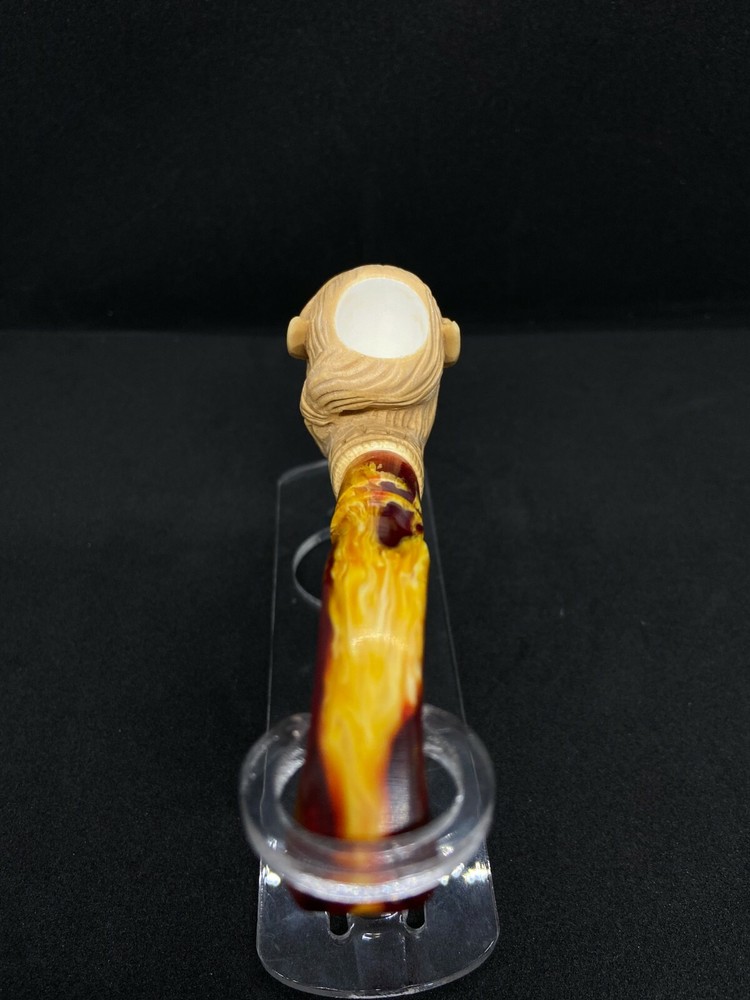 Devil Block Meerschaum Pipe, Handmade Smoking Pipe, Custom Meerschaum Pipe, Pipe