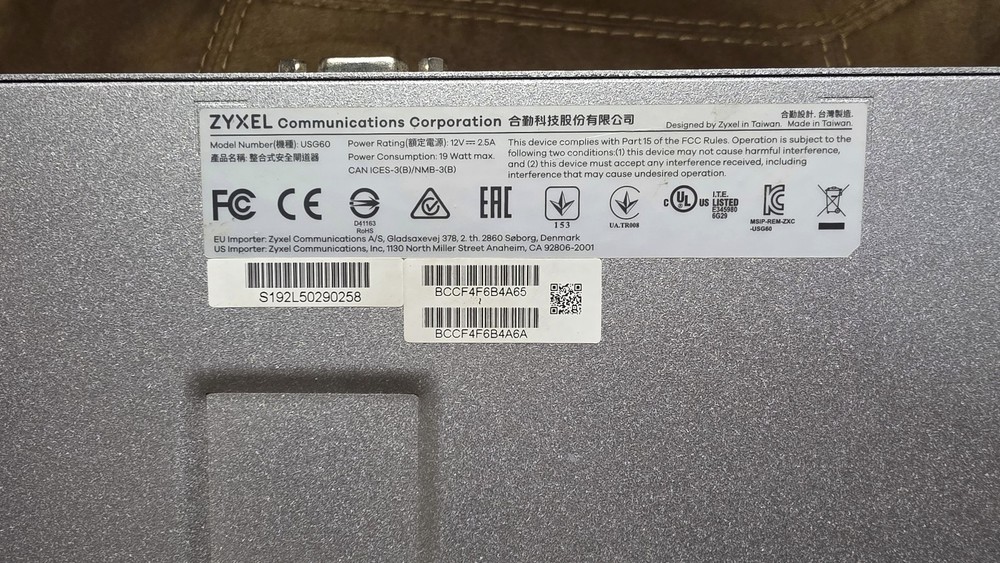 Zyxel USG60 VPN Router