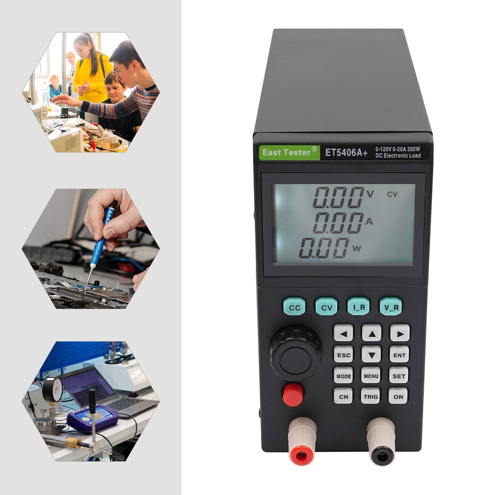 ET5406A+ Electronic Load Tester, 0-120V DC, 20A with Multi-Testing Modes