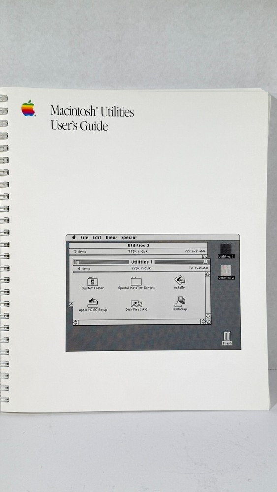 Vintage Macintosh Manuals! Mac II Owner's Guide, Utilities User's Guide,Ref Card