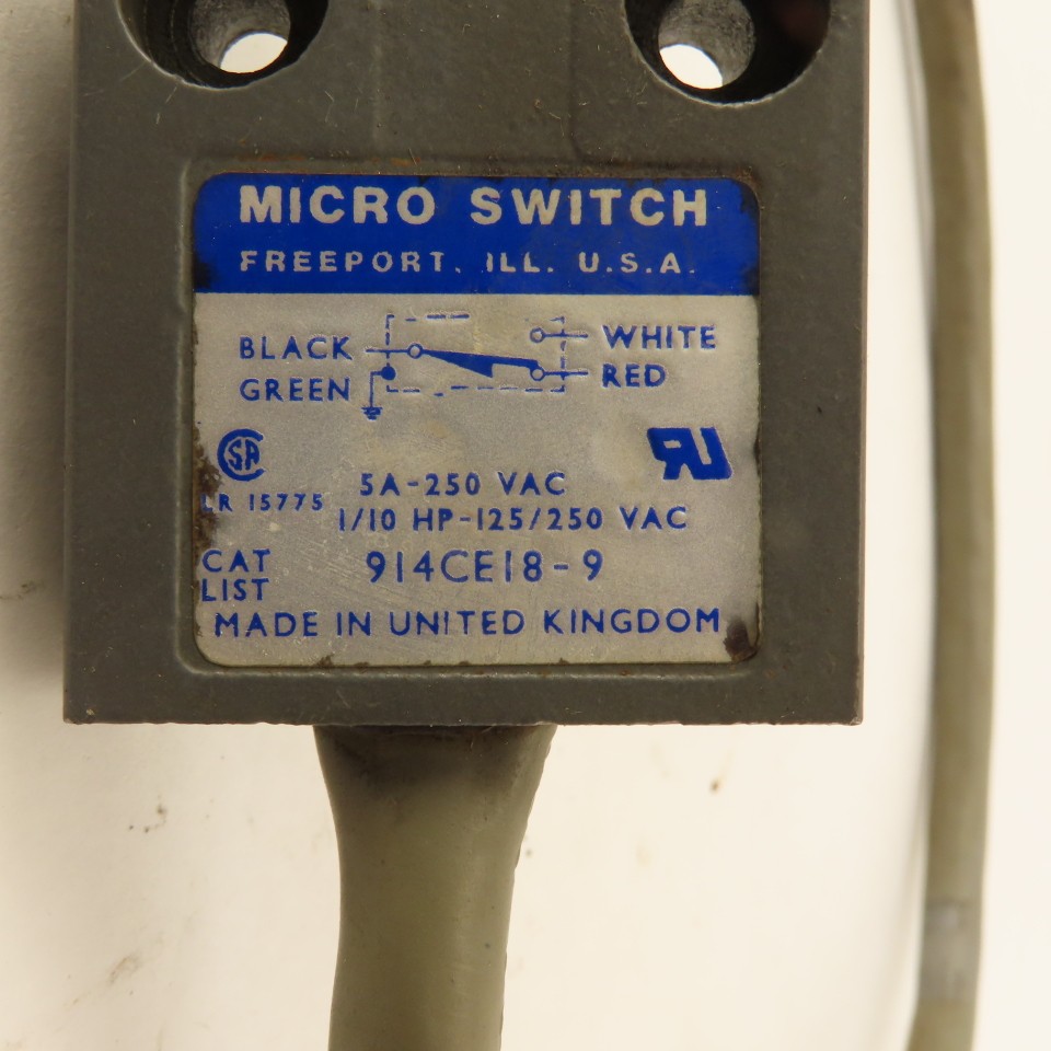 Micro Switch 914CE18-9 Push Button Limit Switch 5A-250VAC