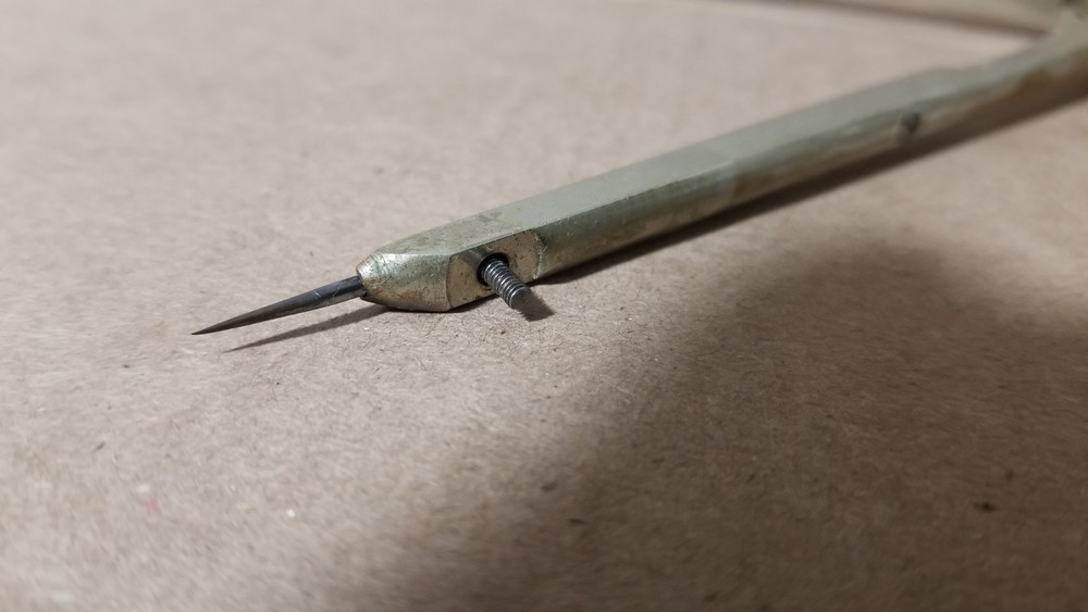 Vintage Compass Divider Tool Missing screw wheel cap Made in Germany , VGC