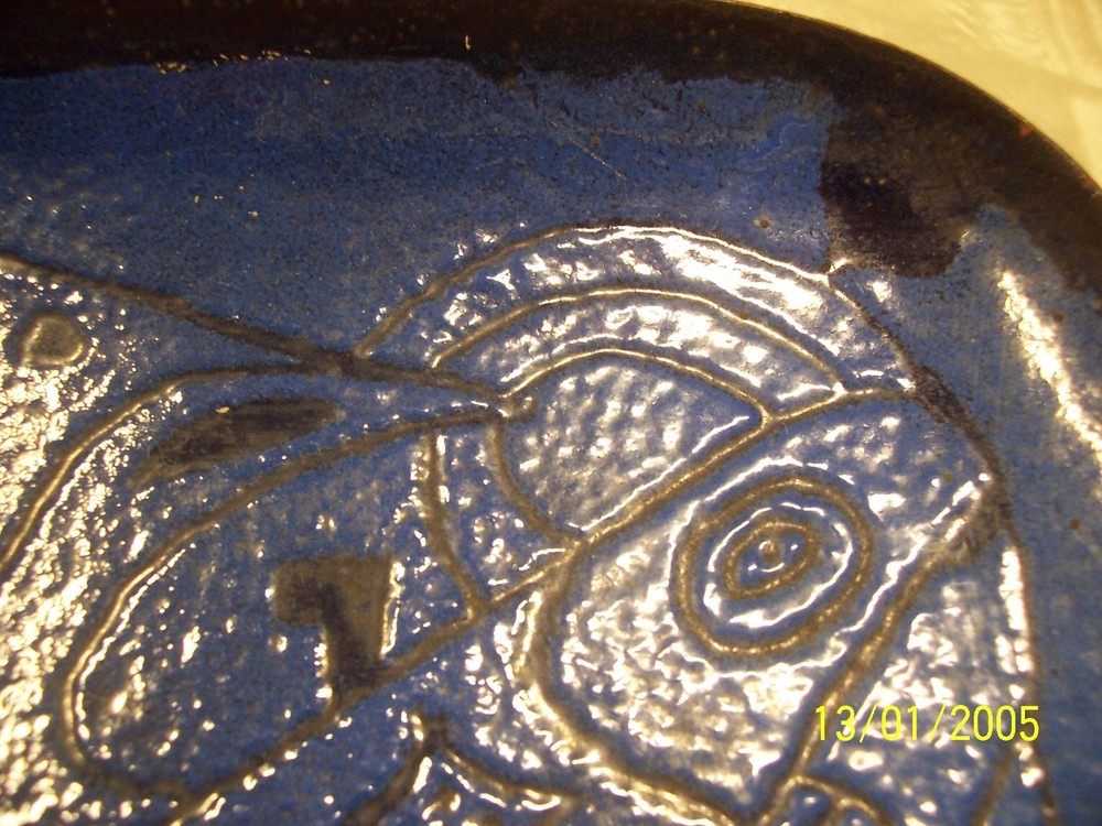 Unique Abstract Enamel On Copper Plate