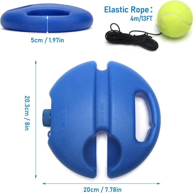 Tennis Trainer Rebound Ball Set Elastic Rope Base Practice Training Aid