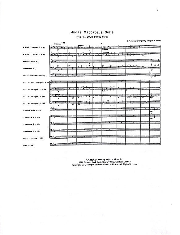Brass Quintet, Handel to Gershwin Music Bundle #3