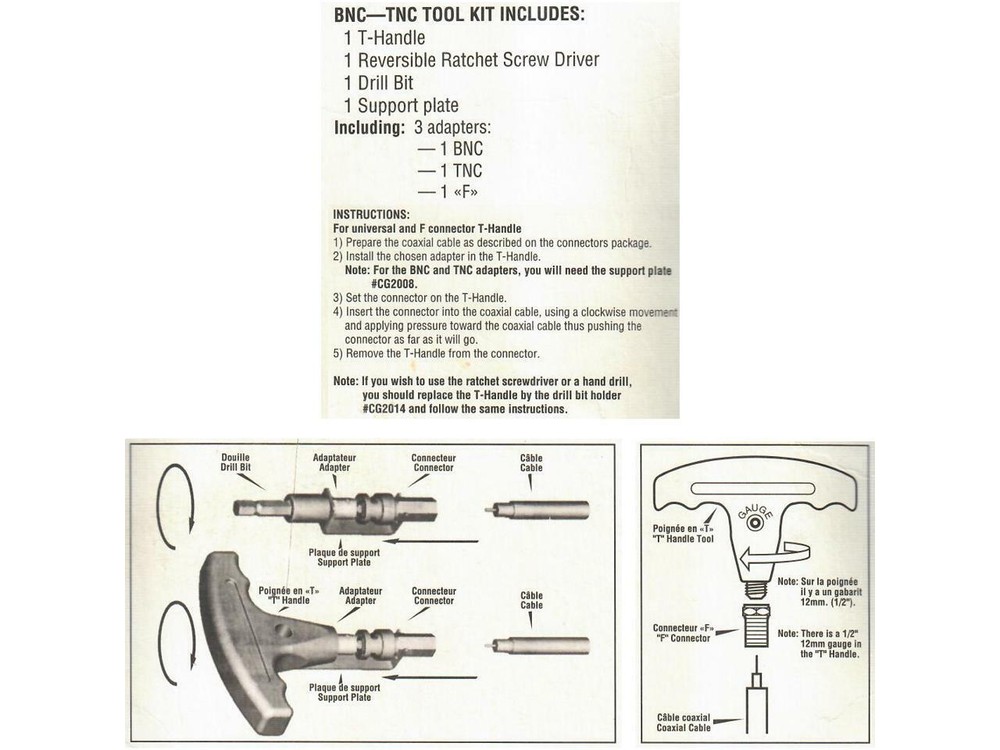 BNC / TNC Insertion Cable Connector Tool Kit